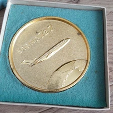 Tokyo International Airport Boeing 727 Commemorative Medal Japanese Secondhand K
