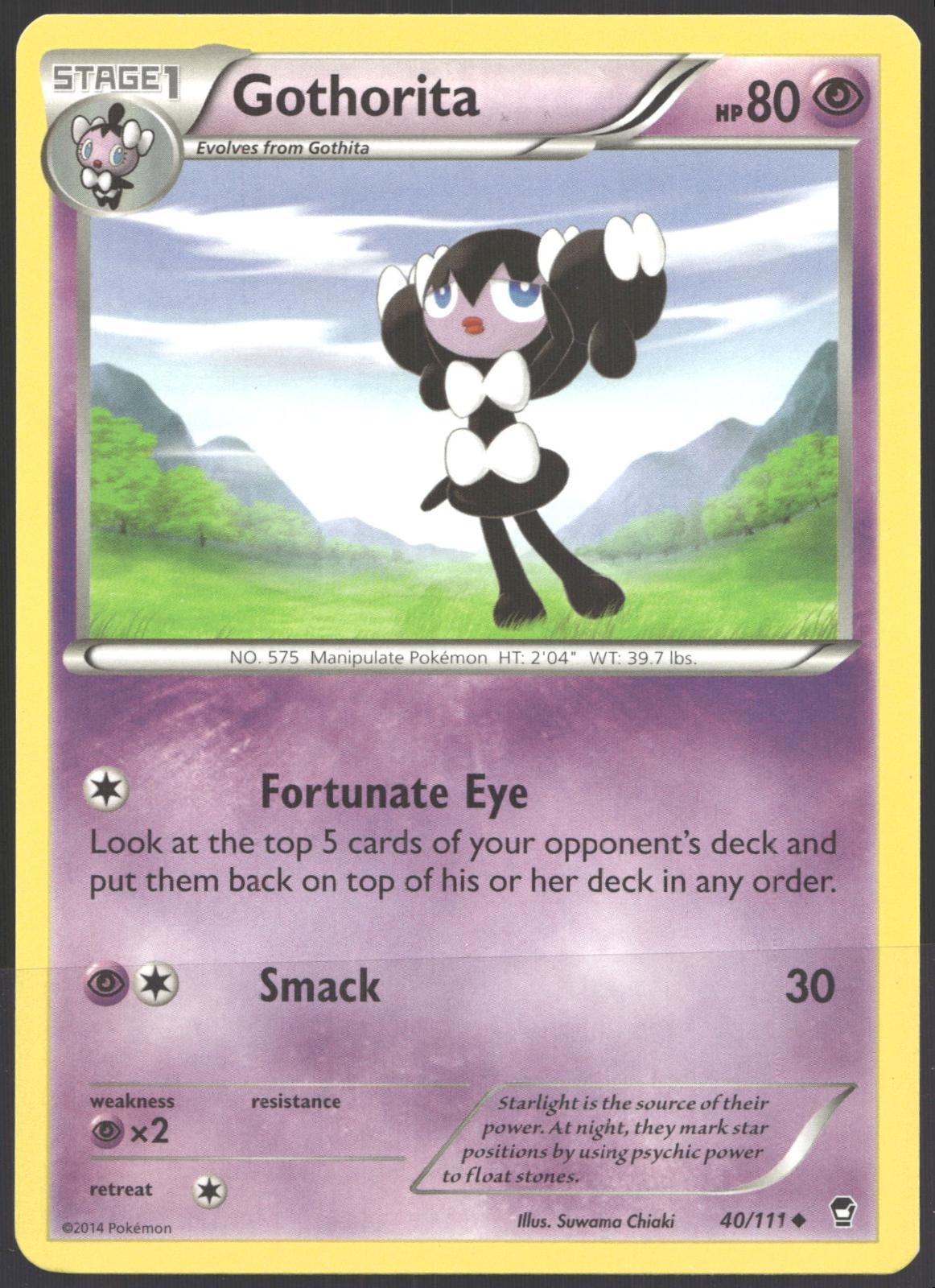 Gothorita 40/111 Furious Fists Pokemon Card 2014 Lightly Played