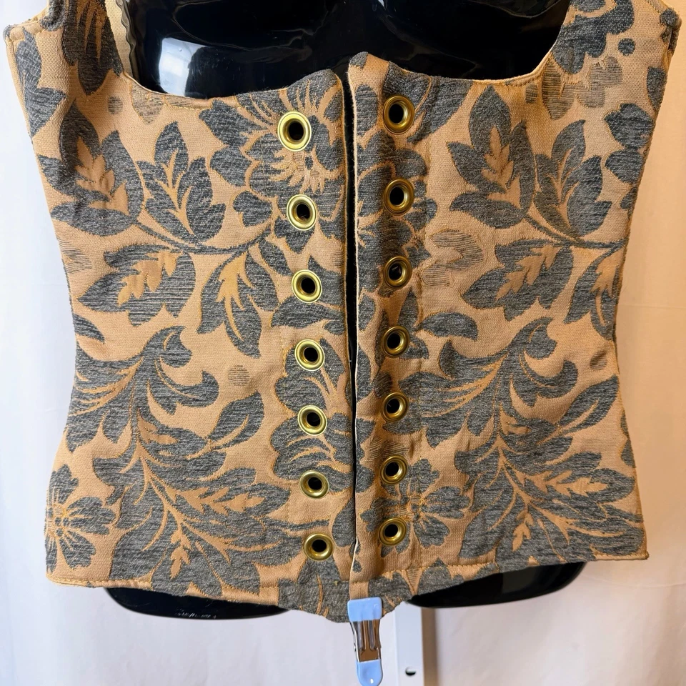 Damisela en este Vestido Corsé Cuello Chaleco Fantasía Renacimiento Feria Disfraz Foto 3 de 4