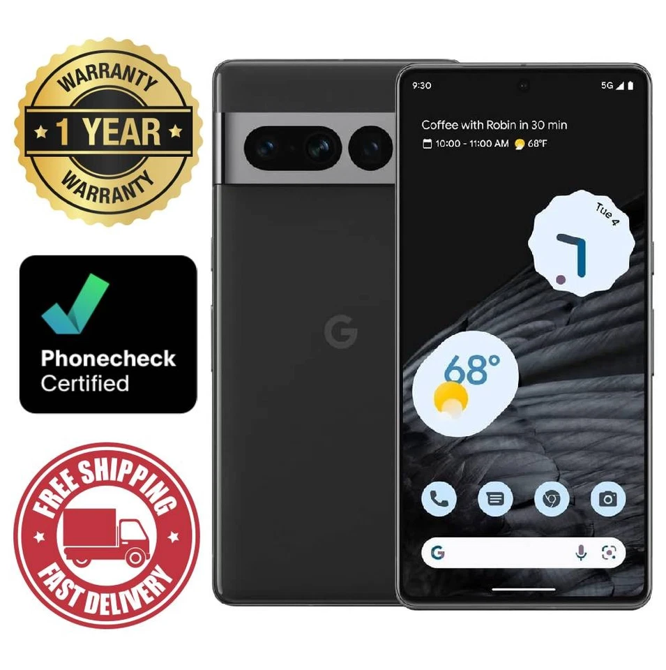 Google Pixel 7 Pro - 256 GB - Obsidian (Unlocked) Smartphone - Very Good
