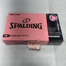 New Spalding Ladies Molitor Golf Balls Pink 15-Pack Box Damaged