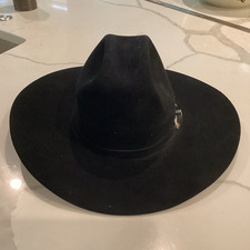 J.B. Dillon Black Beaver 8x Fur Felt Western Hat - Black Beaver Western Felt Hat