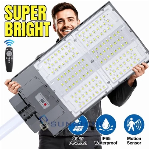 10000W Commercial Solar Street Light LED Outdoor Dusk to Dawn Motion Sensor Lamp
