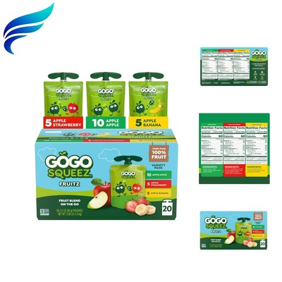 Applesauce and Fruit Puree Variety Pack, Apple, Banana & Strawberry, 3.2 oz P...