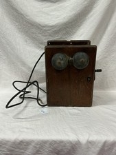 VINTAGE ~ Wall Phone Ringer  ~ Wooden Bell Ringer Box ~ For Parts F