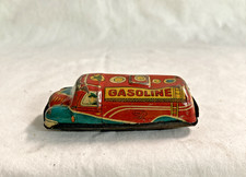 Vintage Haji Japan Tin Litho Friction Gasoline Tanker Toy Truck