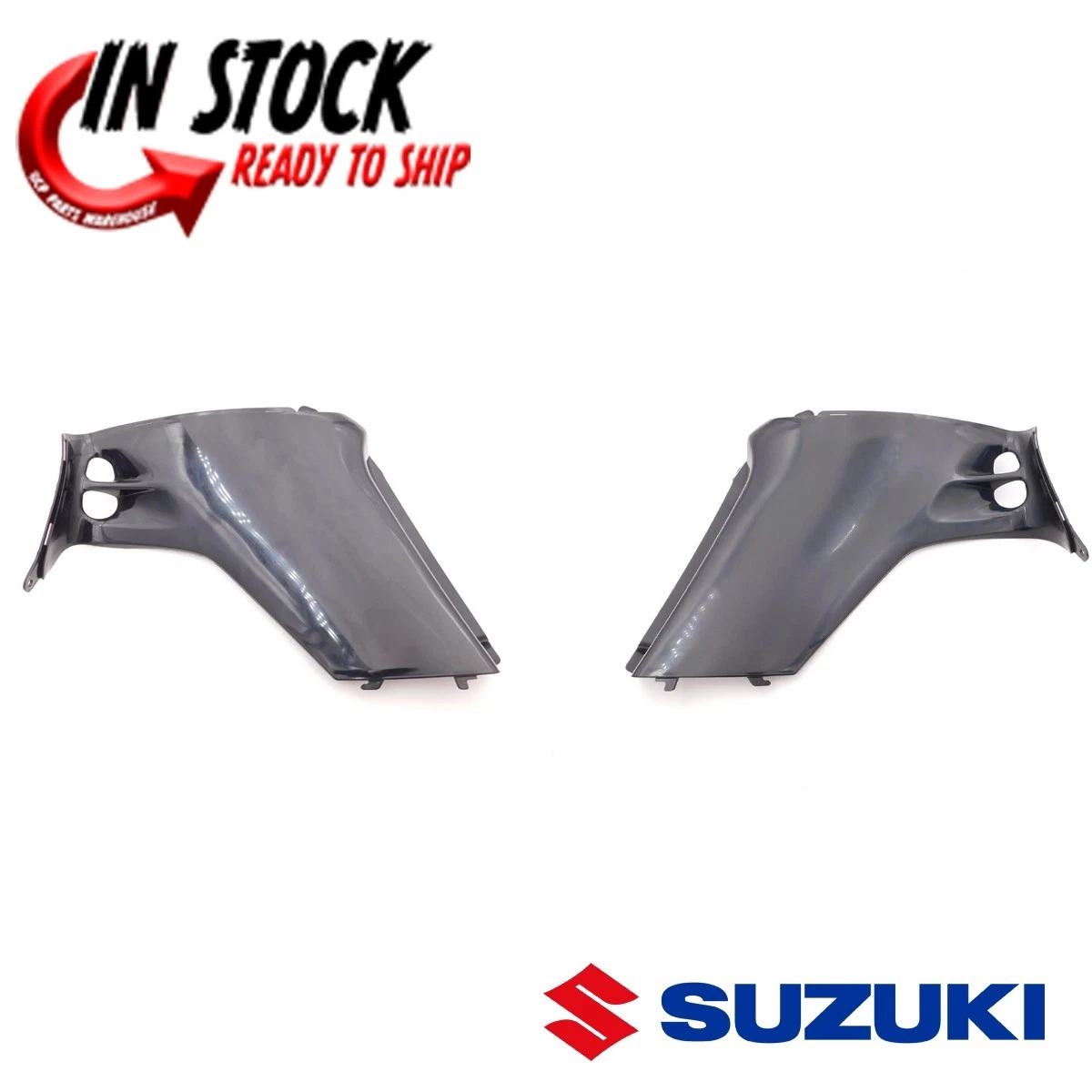 SUZUKI RH / LH GAS TANK BODY PANEL PLASTIC KIT FENDER 2003-2008 LTZ400 BLACK OEM