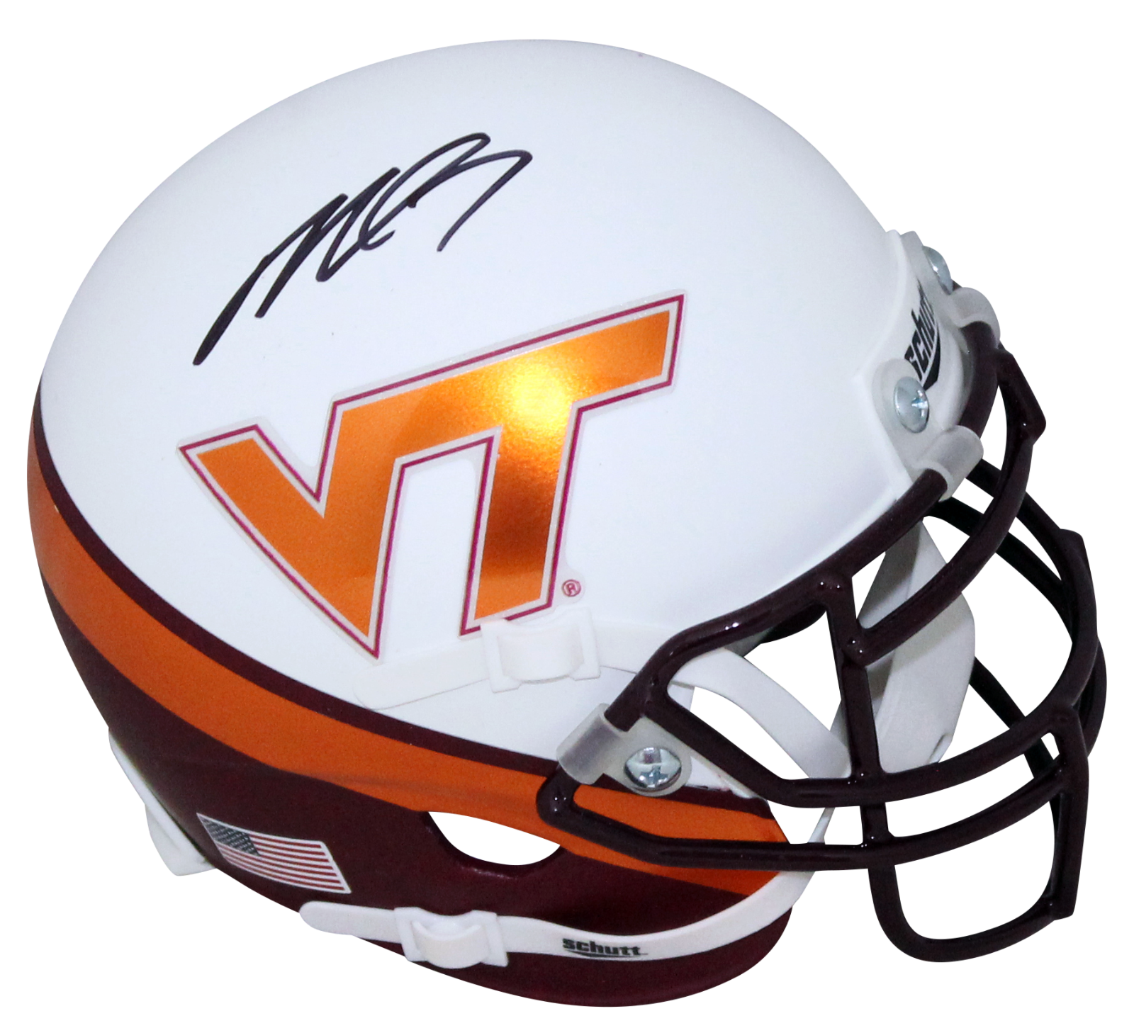 Michael Vick Autographed Signed Virginia Tech Hokies WHITE MINI HELMET JSA 