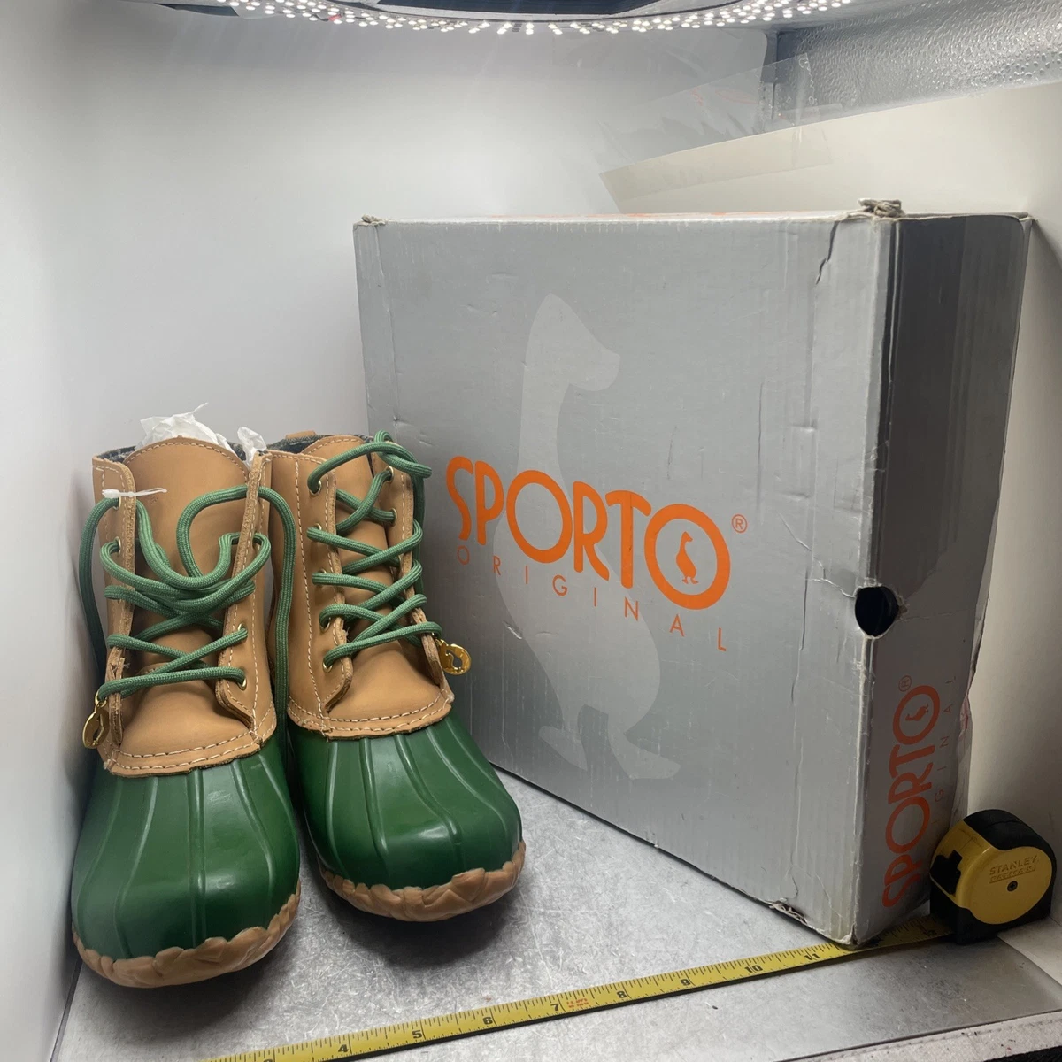 Sporto Size 9 M Green Brown Duck Toe Mens L4 C34 Durango Men main image 2