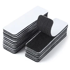 30 Sets Hook and Loop Tape with Adhesive 1 X 4 Inch Industrial Strength Faste...