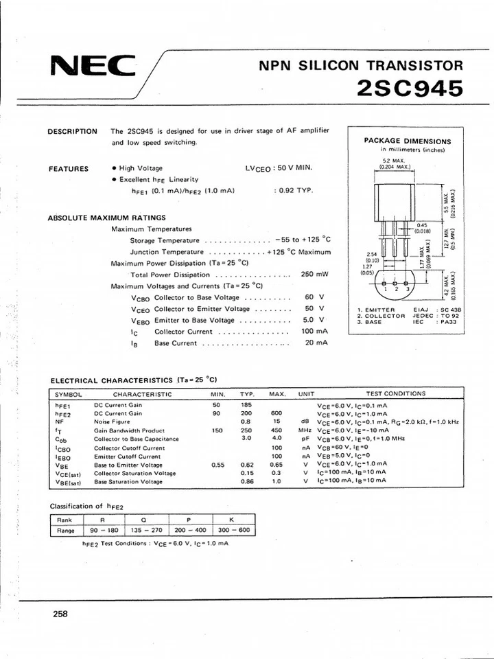 20pcs 10 pairs of 2SA733 & 2SC945 A733 C945, TO-92 audio transistor KCS945 USA - Image 2 of 3