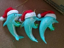 DOLPHIN CHRISTMAS ORNAMENT  Used