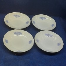 Vintage Adderly Bone China "Chelsea" Set/4 Fruit Bowls White/Smooth Design 