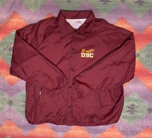 Vintage 90's USC Trojans Nylon Snap 