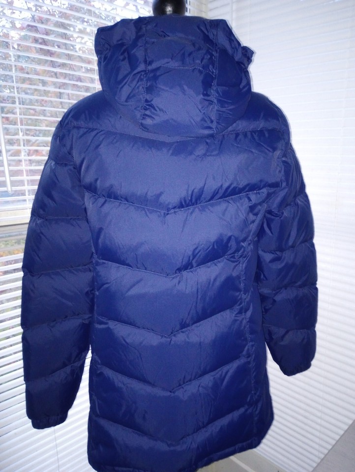 LL Bean Goose Down Hooded Puffer Parka Jacket Coat Women's Small S Reg