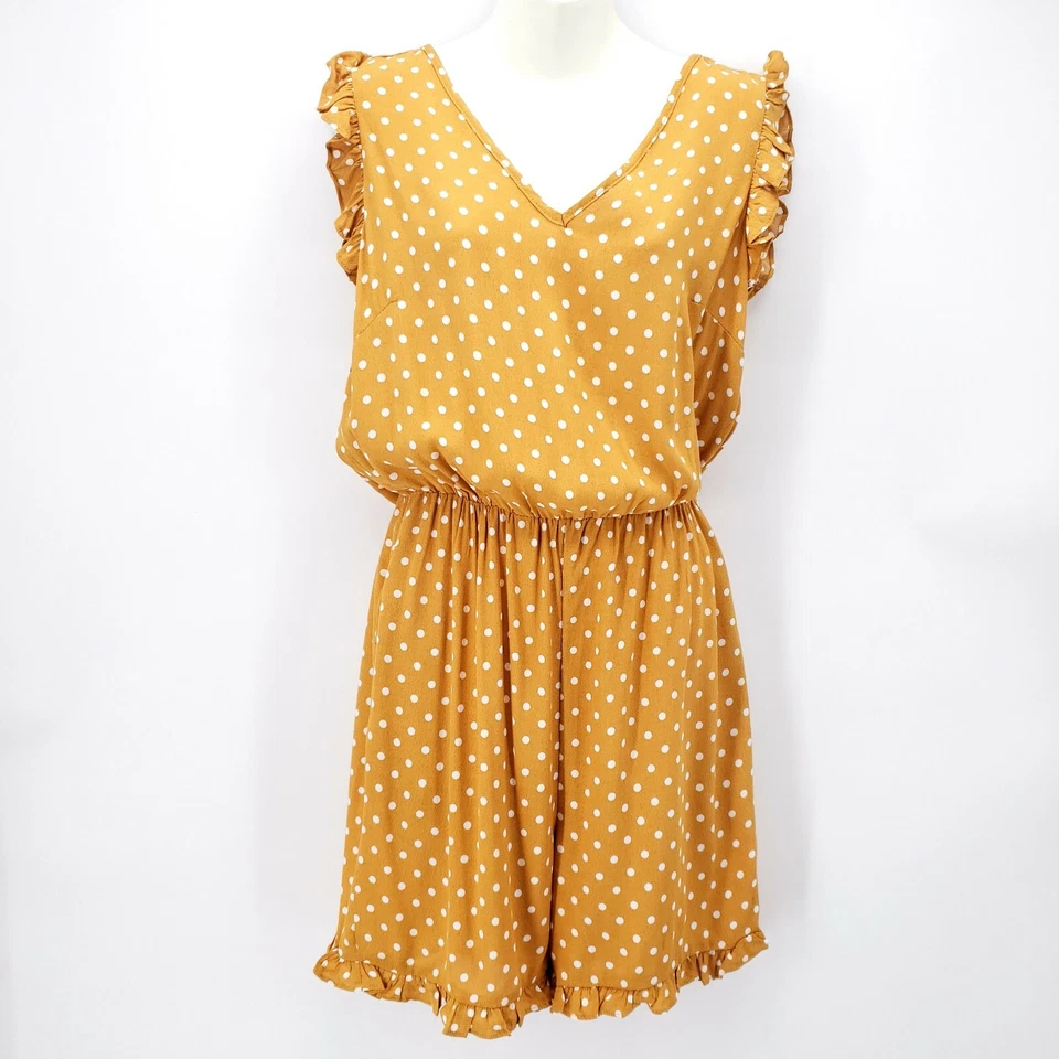 Mono Mameluco NUMPH Tawny Amarillo Lunares Volantes S M L Foto 4 de 4