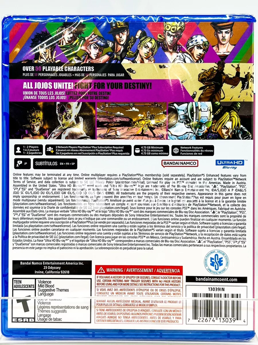 JoJo's Bizarre Adventure: All-Star Battle R - PlayStation 5 : Bandai Namco  Games Amer: Movies & TV 