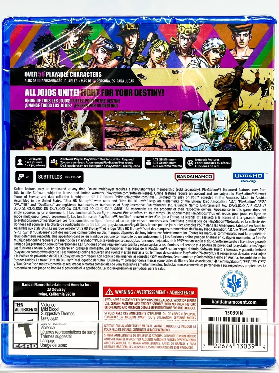  JoJo's Bizarre Adventure: All-Star Battle R - PlayStation 5 :  Bandai Namco Games Amer: Movies & TV