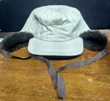 Langenberg Hat Co Mens Medium Trapper Hat Beige USA Made Quilted