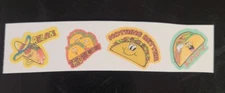 scratch and sniff stickers NEW Wacky Whiffer Die Cut Set/4 Taco scent