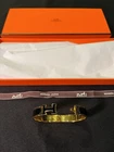 HERMÈS BRACCIALE HERMES CLIC H PLACCATO ORO MADE IN FRANCE 19cm GM MEDIUM TUTTO AUTENTICO