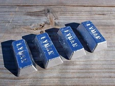 Lot Of 25Lbs. Bullet Casting Lead Ingots Black Powder Muzzle Loader Cap & Ball 