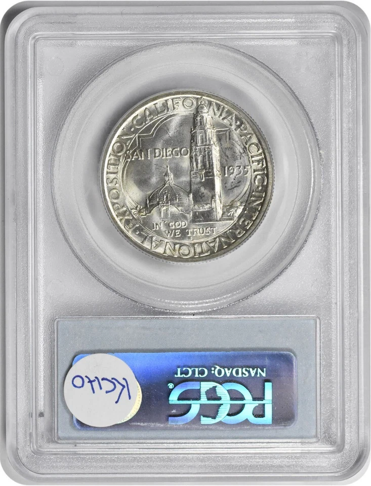 San Diego Commemorative Silver Half Dollar 1935-S MS65 PCGS - Image 2 of 2