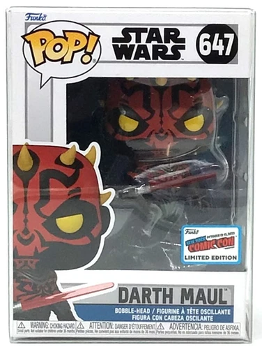 Funko Pop! Star Wars Darth Maul #647 NYCC 2023 Limited Edition with Protector