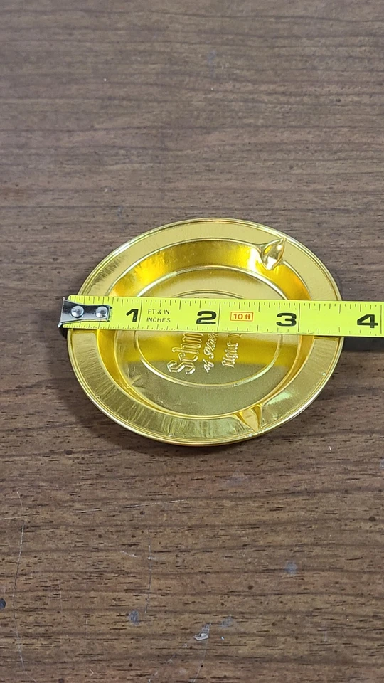 Cenicero de hojalata de aluminio Schmidt's Of Philadelphia Light Beer vintage Foto 3 de 3