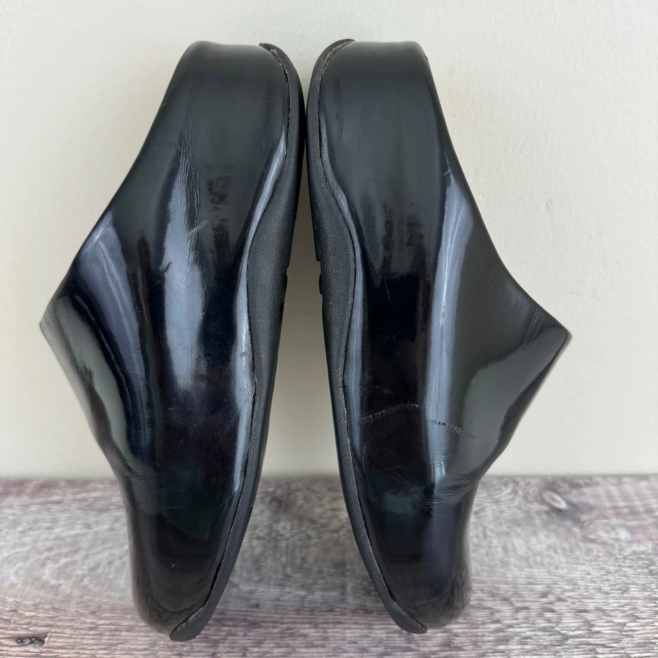 Fitflop Mujer 37 US 6 Negro Brillante Charol Mocasines Sin Cordones Zuecos LEER Foto 4 de 4