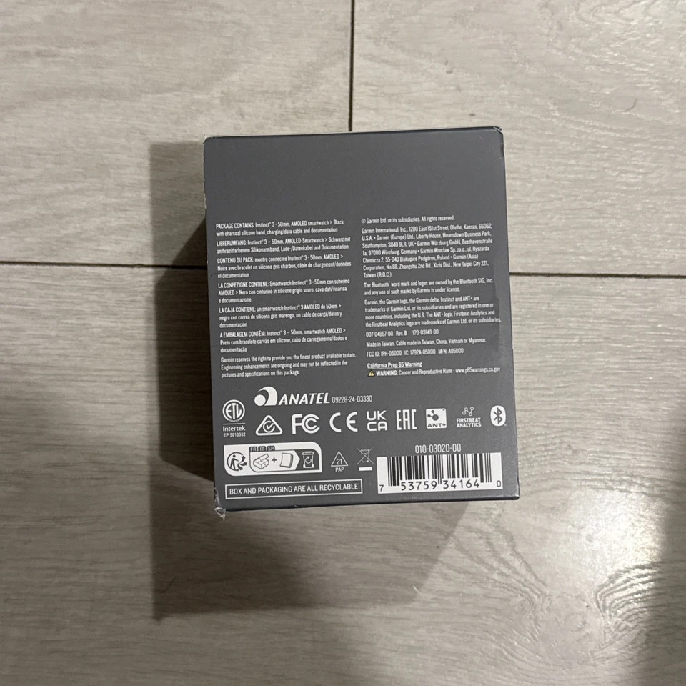 Garmin Instinct 3 AMOLED Smart Watch 50mm Charcoal - Brand New ⌚️ UK STOCK - Image 4 of 4