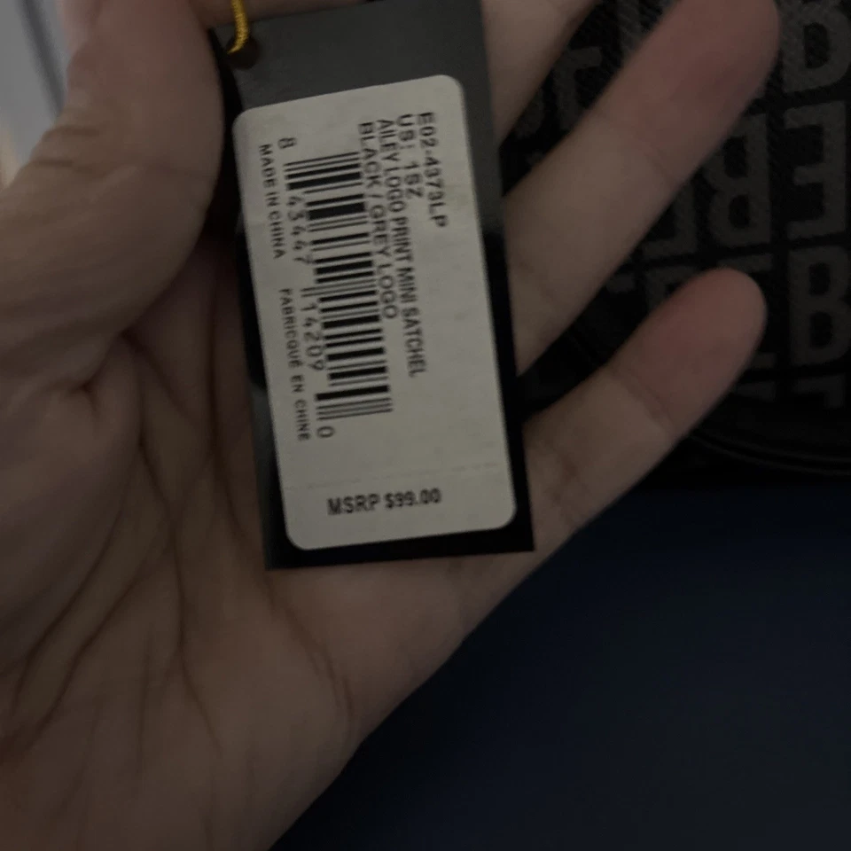 Bolso de Mano Bebe Mini Gris/Negro Sachel ¡NUEVO SIN ETIQUETAS BONITO! Foto 3 de 4