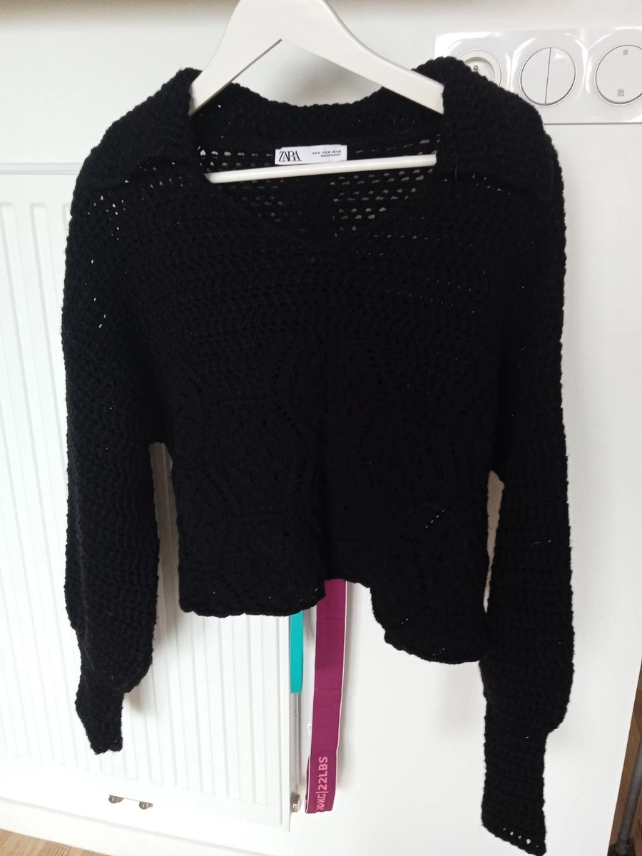 Pull Zara Trf à Capuche Avec Fausse Fourrure - Taille S Écru - En Bon État Occasion