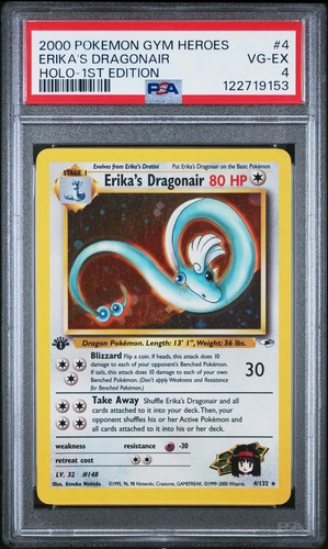Erika's Dragonair (1st Edition) graded PSA 4 for sale on eBay