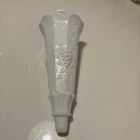 Vintage Westmoreland White Milk Glass 8.5” Epergne Horn Insert Panel Grape 1960s
