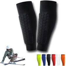 Soccer Ski Shin Guards Shin Pad Youth Adult Calf Lightweight Compression Sleeve