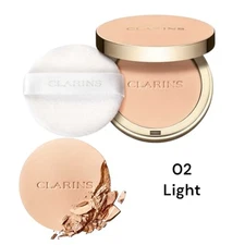 Clarins Matte Compact Powder 02 Light Full Size Brand New With Box