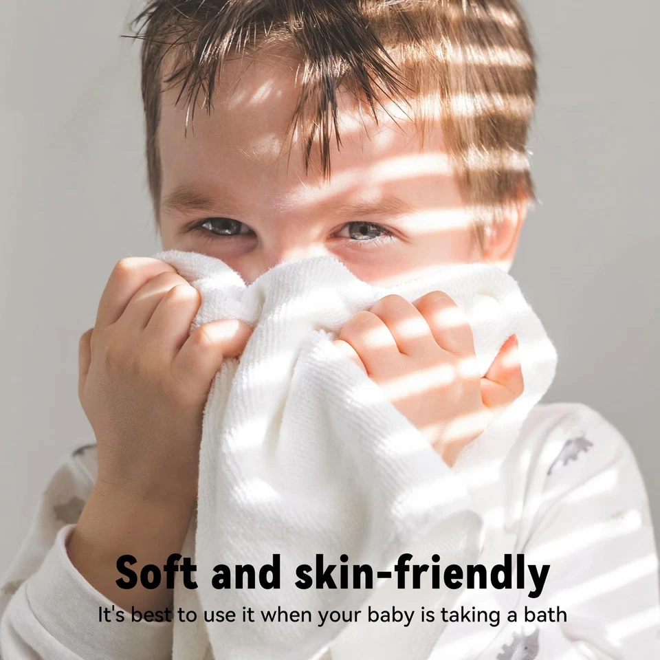 Juego de toallas de bambú de lujo Yoofoss paquete de 10 paños de lavado para bebé para Foto 3 de 4