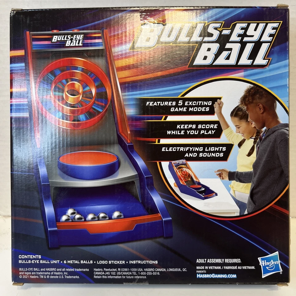 Hasbro Gaming Bulls-Eye Ball Game New Factory Sealed Ski-Ball Type Ball Game NEW - Image 4 of 4