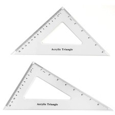 Large Triangle Ruler Set Square 30/60 45/90 Degrees Hollow Drafting Drawing
