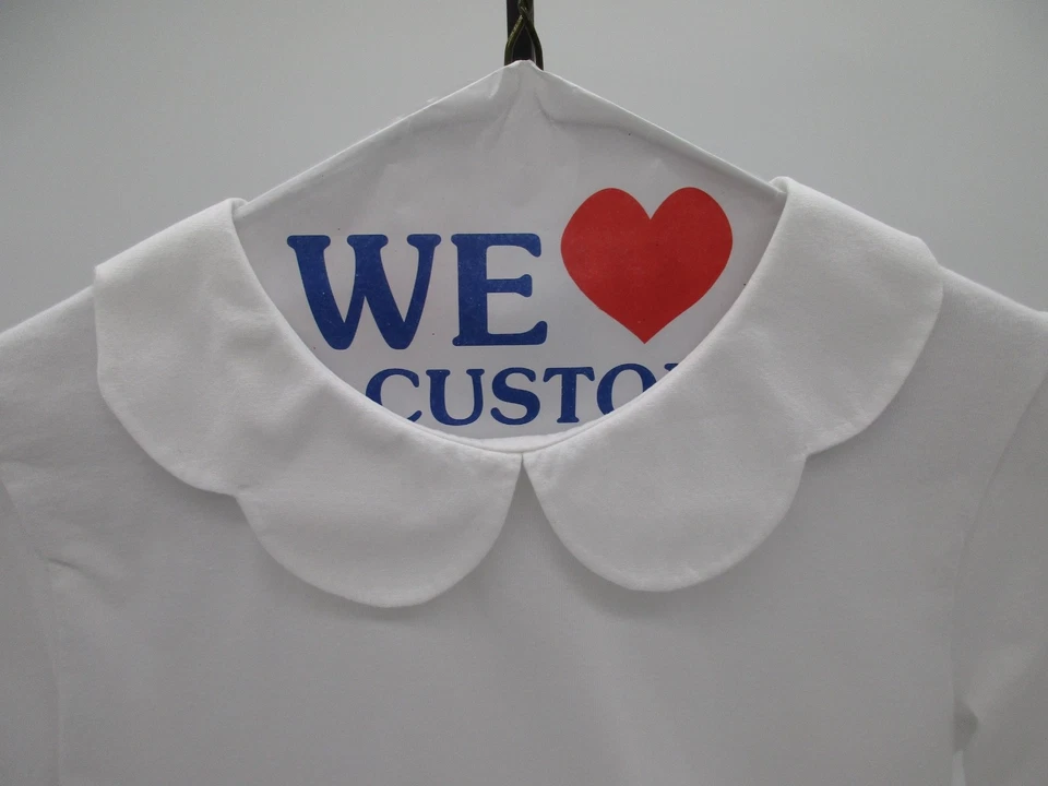 Jacadi Girl's Crisp White Cotton Long-Sleeves T-Shirt w/Scalloped Collar, Sz 12Y - Image 4 of 4