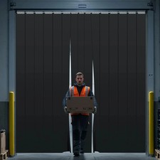 36 X 80 Inch Black Freezer Door Curtain Plastic Strips