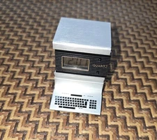 Things Remembered Pewter Retro Computer Clock w/Box