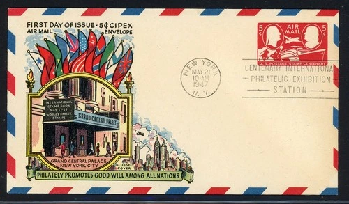 UNITED STATES FLUEGEL COVER LOT #41 1947 5c Air Mail CIPEX PSE FDC $$$