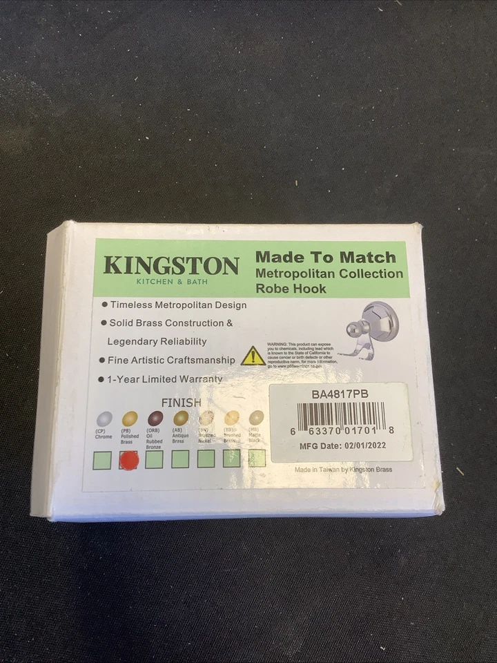 Kingston Robe Hook. Polished Brass. BA4817PB @66 - Image 2 of 4