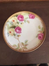 Antique RS Germany Porcelain Rose Cabinet Plate 