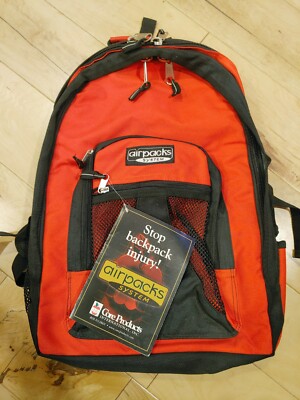 Core Products AirPacks System Ergonomic Red Backpack Back Support Large Bookbag