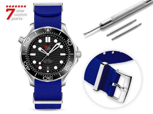For OMEGA Watch Nylon G10 Strap Band Buckle Clasp James Bond 007 SeaMaster - Picture 55 of 105