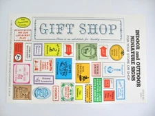 doll house dollhouse miniature GIFT SHOP STORE PAPER SIGNS TO MAKE 28 SIGNS