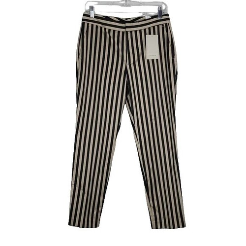 Zara High Waisted Pants Black Pinstripe Dress Ankle Pants Women 30x26 13'  Rise L | eBay